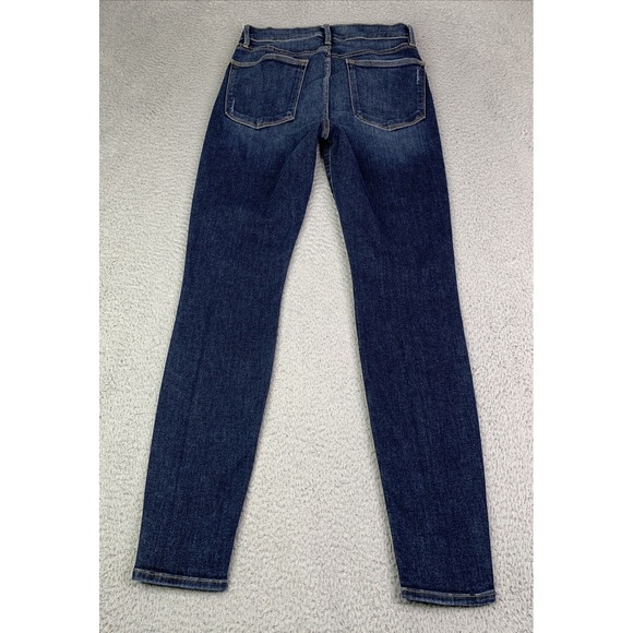 FRAME Jeans Womens Size 27 Waist 26 Le High Skinny Stretch Factory Distressed - Picture 9 of 10